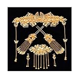 Chinese Ancient Bridal Hair Ornaments Wedding Hair Styling Earrings Sets Accessories Hairpin, #04