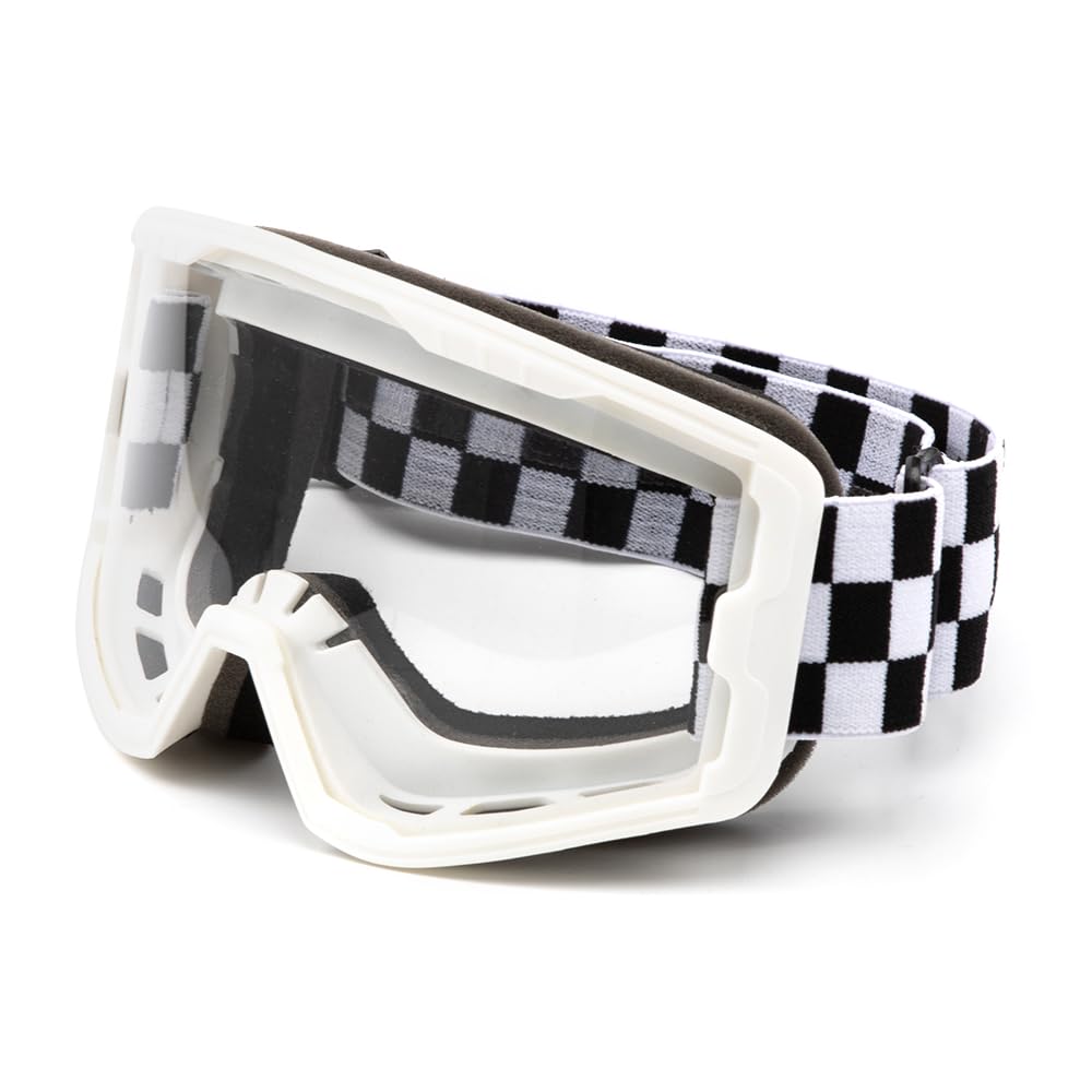 APEBAZY Motorcycle Goggles - Dirt Bike ATV Motocross Anti-UV Adjustable Riding Offroad Protective Goggles for Men Women Kids Youth Adult