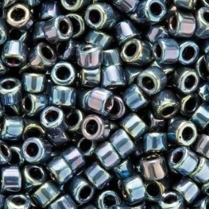Miyuki Delica Seed Beads 11/0 DB006 Gun Metal Iris 8 Grams