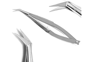 MEDSPO Professional Dental Medical Scissors | Trimming Cutting Nursing Stitch Suture Veterinary | Tissue Instruments Tools (Noyes Angular Scissors)