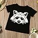 FEITONG Infant Toddler Baby Boy Fox T shirt Tops Plaid Shorts Pants Clothes Set (18 Months, Black)