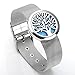 Jovivi 316L Stainless Steel Tree of Life Openable Aromatherapy Essential Oils Diffuser Locket Bracelet Bangle with 6 Felt Pads