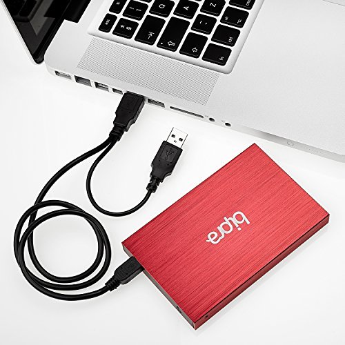Bipra 500Gb 500 Gb 2.5 Usb 2.0 External Pocket Slim Hard Drive - Red - Fat32 (500Gb)