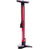 FEEDBACK SPORTS Pneuma CC Compact Charger Floor Pump for Tubeless Tires | Hidden air tank seats tubeless tires with a burst of air; oversized gauge, stable base and accessory storage included