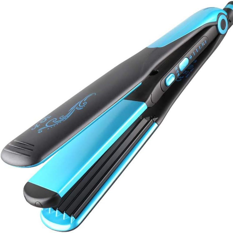 JIGAN Hair Straighteners, Professional 2 in 1 Ceramic Tourmaline Wide Plates Hair Straightening and Curler Instant Heat Up Dual Voltage Adjustable Temperature
