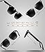 ATTCL Unisex Sunglasses 100% Polarized UV Protection 555-Black