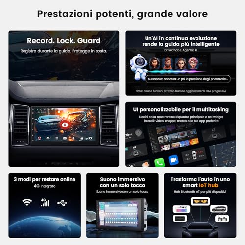 ATOTOEXCEL A7 7 Inch Android Car Stereo 2 Din, 4G LTE Built-in, Wireless CarPlay & Android Car, Hi-Fi DSP/Optical Out/4V Pre-Out, SCVC, AI DriveChat, WiFi/USB Tethering, [OBD2 Scanner Included]
