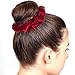 Dpijer 7 PCS Hair Scrunchies Velvet Elastics Scrunchy Bobbles Soft Hair Bands Hair Ties Ponytail Holder Hair Accessories for Women Girls,Random Color