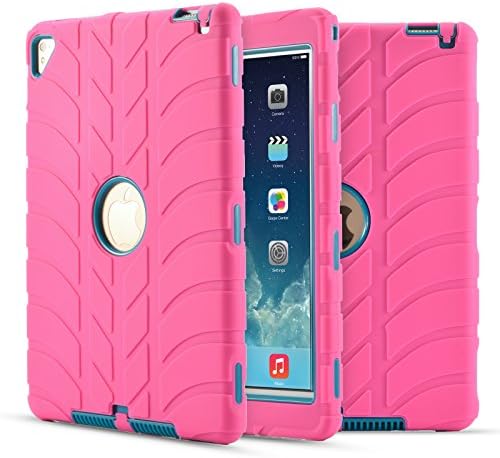 iPad Pro 9.7" Case Ceslysun(TM) 3 In1 Hybrid Shockproof Protective Cover Case Heavy Duty Armor Defender Protective Case for Apple iPad Pro 9.7 Released 2016 (Mag/Cyan)