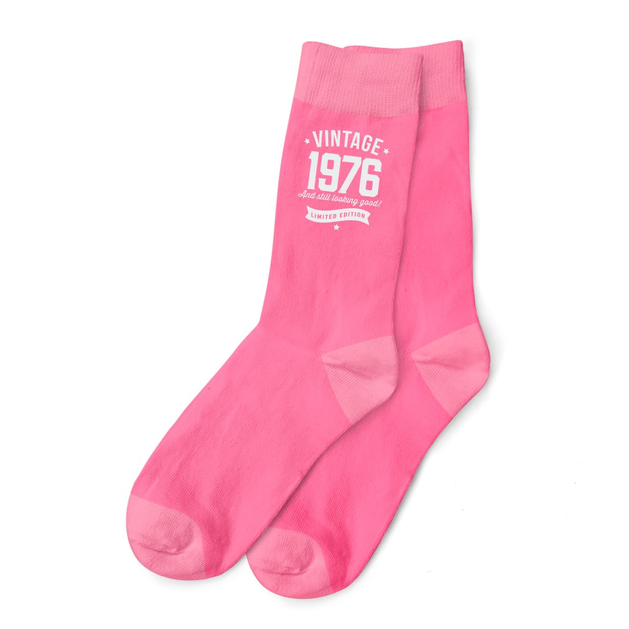 D Design Invent Print! 50th Birthday Gift Pink Ankle Socks Present for Women 50 Ladies Size 4 to 7