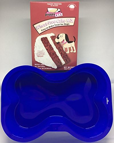 Dog Bone Cake Pan &amp; Puppy Cake Mix (Red Velvet)