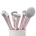 Jessup makeup brush set,Professional Makeup Brushes,Eye Brush Powder brush,Highlight,Blush Brush, Contour Brush,Fiber bristles,Plastic Handle Brush set Pink T260