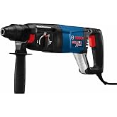 BOSCH 11255VSR Bulldog Xtreme SDS-Plus Rotary Hammer | Electric hammer drill with 3 modes, reverse trigger, D-handle, 8 amp 1 inch corded variable speed SDS-Plus concrete/masonry