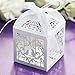 Amytalk 50 Pcs Laser Cut Wedding Favors Candy Boxes Pearl Paper Gifts Box for Marriage Birthday Shower Party Decors (Bird)