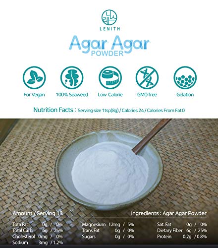 [LENITH] Agar Agar Powder Vegetable Gelatin Powder Seaweed