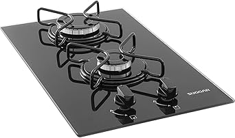 Cooktop a Gás Suggar FG2002AVP 2 Bocas Vidro Preto
