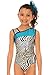 TumbleWear Little Girl's Mani Wild Turquoise Zebra-Child: 6-7