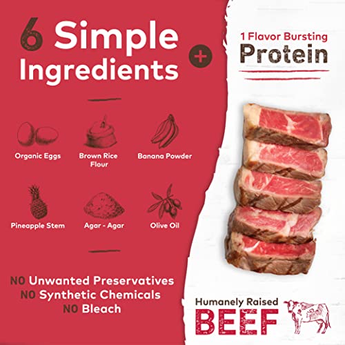 EARTH ANIMAL No Hide Small Beef Flavored Natural Rawhide Free Dog Chews Long Lasting Dog Chews