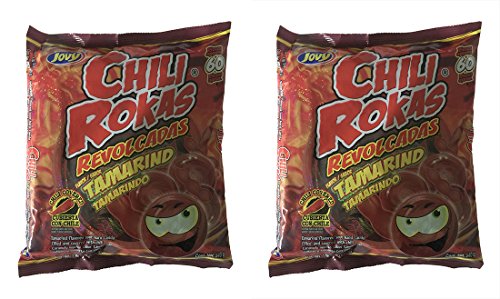 Chili Rokas Revolcadas Tamarind Flavored Candy, 60 Count Bag (Pack of 2)
