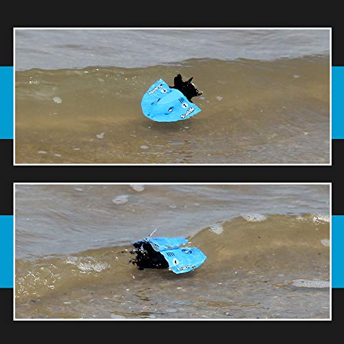 lotus.flower Devil Fish Submarine Mini Electric Radio Remote Control Submersible Boats Christmas Toys (Blue) - Thumbnail 6