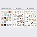 Oriday, Monthly Calendar Planner Stickers 6 Sheets, Set of 391 Stickers for Daily Life Productivity