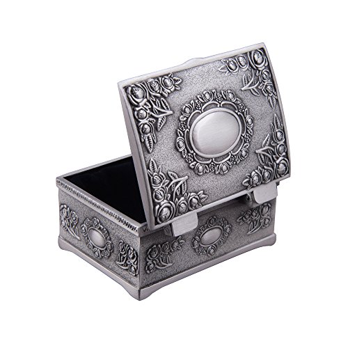 Feyarl Vintage Tiny Trinket Box Mini Treasure Chest Jewelry Box
