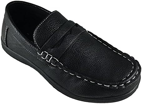 CoXist Boys Slip On Casual or Dress Penny Loafer Shoe (Toddler/Little Kid/Big Kid) black 6