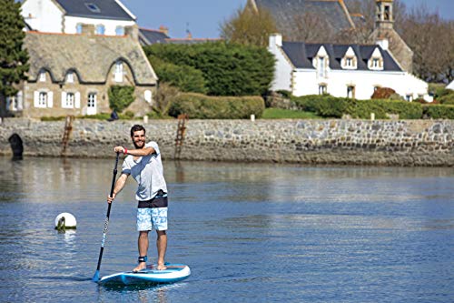 BIC Sport Tough-TEC Cross SUP Stand Up Paddleboard, Blue/Grey/Blue, 10'0" - Thumbnail 2