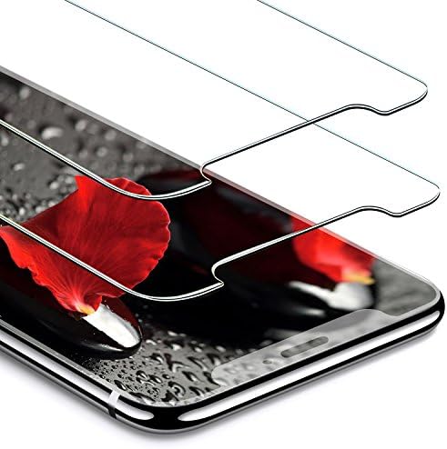 iPhone X Screen Protector, YIQIC [2-PACK] iPhone X Tempered Glass Screen Protectors with Ultra Clear Anti-Scratch Bubble Free Cover and Installation Kit for Apple iPhone X/10 2017 [Case Friendly]