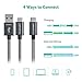 RAVPower Fast Charger 2-in-1 USB C to USB A / USB C Cable, Maxium 3.0Amp, Aluminum Build & Nylon Braided Cord for Samsung Galaxy S8, Nexus 5X 6P, MacBook, Google Pixel, Nintendo Switch- 3.3ft