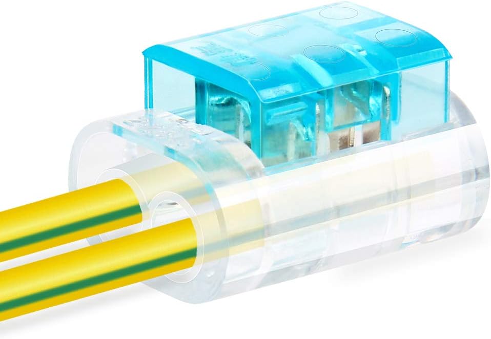 Baysedy Wire Connectors, Stripping Free For Joint Electrical Wire Terminals, Quick Splice Wire Wiring Connectors for AWG 14-16, Dual Parallel Terminals 6pcs