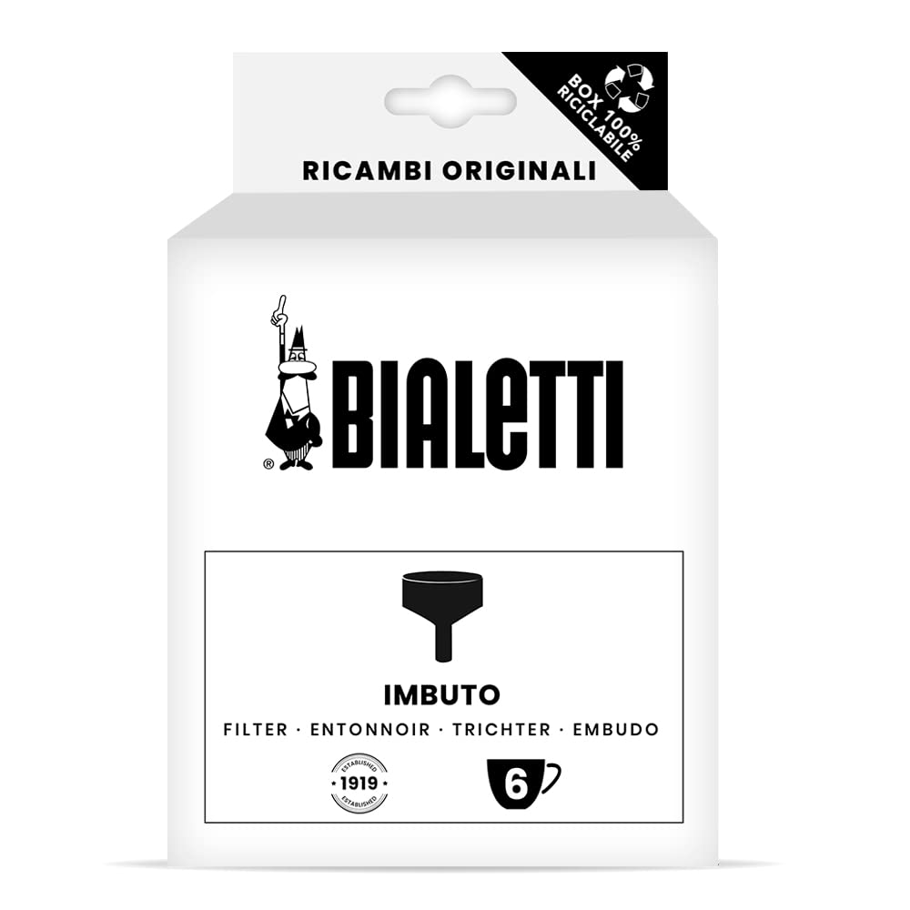 Bialetti 0800126 Spare Parts, Includes 1 Funnel Filter, Compatible with Moka Induction 6 cups,Silver