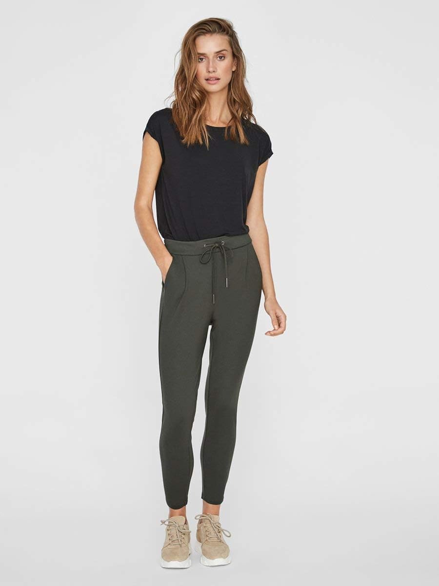 Vero Moda Women's Casual Trousers, Green (Peat), L / 32L, 6 UK/L - Image 5