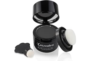 Luxecolors Root Touch Up Powder Hairline Powder for Thinning Hair Concealer Gray Coverage, Eyebrows Powder Bald Spot Root Cover Up for Women (Black)