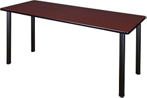 REGENCY SEATING Regency Kee 60 by 24-Inch Training Table, Mahogany/Black