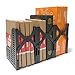 Markmesafe Adjustable Bookend, Magazine File Holders Desktop Organizer for Office Home, 3 Sections, Black