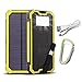ToHLo Solar Charger Power Bank 15000mAh, Solar External Battery Pack, Dual USB Portable External Solar Power Bank Charger for Iphone 7 6 Plus 5 Galaxy S7 6 5 HTC and most Smart phones Tablets (Yellow)