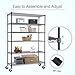 SUNCOO Wire Shelving Unit Storage Rack Metal Kitchen Metro Shelf Stainless Steel Heavy Duty Adjustable Shelves Black-6 tier-82 '' high L46 X W18 X H82