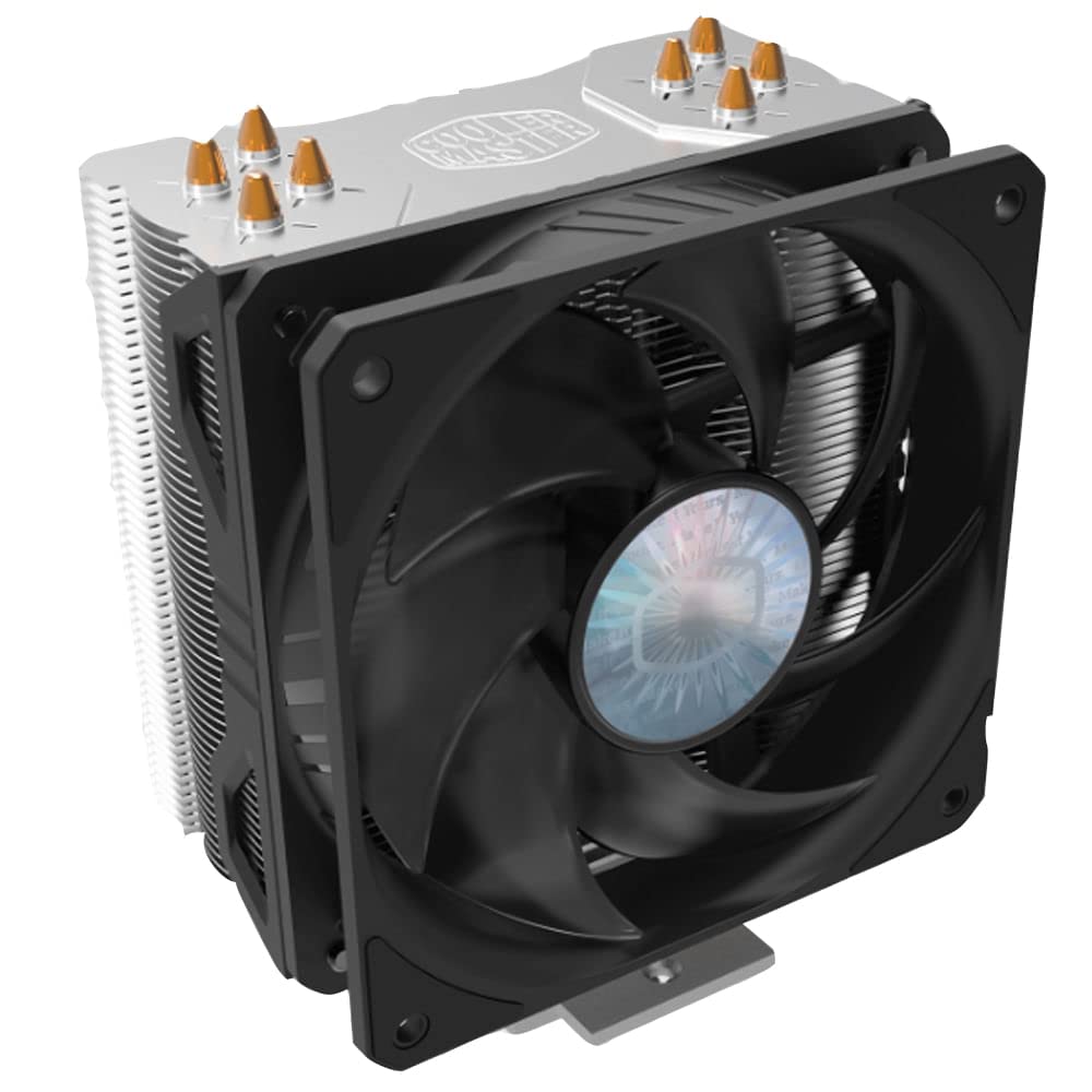 Cooler Master Hyper 212 EVO V2 CPU Air Cooler, SickleFlow 120 V2 PWM Fan, 4 Copper Direct Contact Heat Pipes for AMD Ryzen AM4/Intel LGA1200/1151