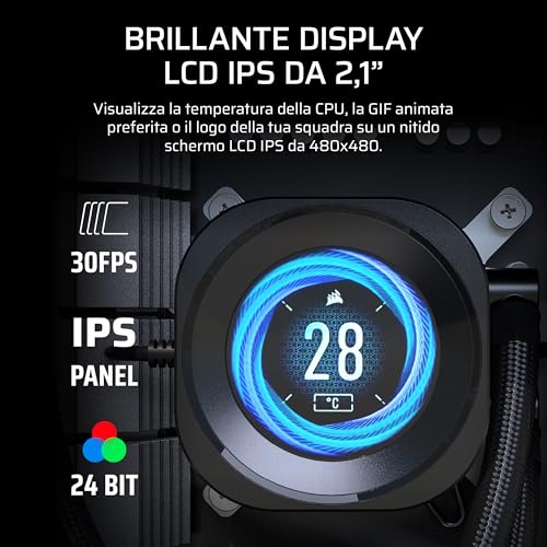 - Nautilus 240 Lcd - Raffreddamento Pc - Radiatore Da 240 Mm - Raffreddatore A Liquido Per Cpu