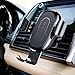 Qi Wireless Car Charger,Baseus Qi Fast Wireless Charger Gravity Car Mount Air Vent Phone Holder for Samsung Galaxy S8 S9 Plus,Note 8,Standard Charge for iPhone X,8/8 Plus,Qi Enabled Devices (Black)