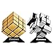Ganowo Mirror Speed Cube Puzzle 3x3x3 Gold and Silver Mirror Magic Cube Set 2 Pack for Kids