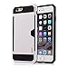 iPhone 6/6s Case, iXCC ® Armor Series Credit Card Slot Holder Hard Cover Case [Shock Absorption, Anti Scratch] - Dual Layer 2 in 1 TPU+PC Case - White