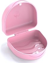 ARGOMAX Retainer Case with Magnetic Closure Pink ABS Hard Shell view 1