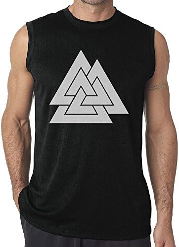 Valknut Viking Age Symbol Norse Warrior Sports Training GYM Men's Muscle Shirt