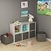 Home-Complete Closet Organizer-Fabric Storage Basket Cubes Bins 6 Grey Cubeicals Containers Drawers