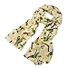 Elegant Birds & Butterflies Print Fashion Scarf, Cream