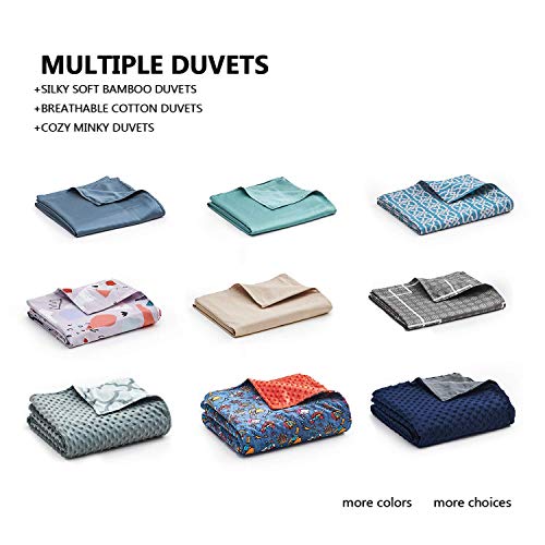 5 YnM+Cotton+Weighted+Blankets+Creamy