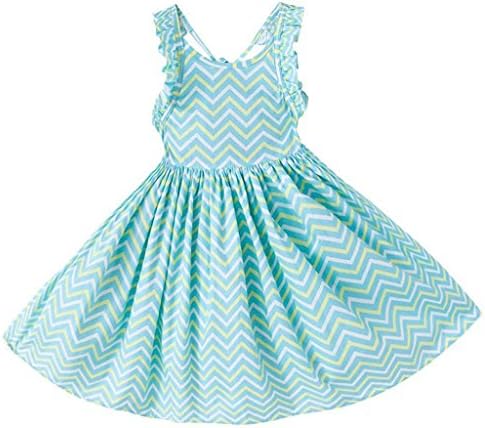 Tonwod Little Girl Dress,Sleeveless Cotton Casual Summer Floral Sundress
