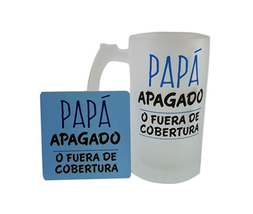 MISORPRESA Jarra Cristal con Posavasos DE Regalo Mensaje Papa ...